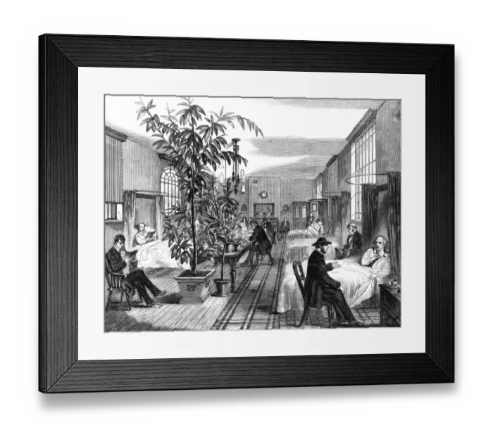 Framed Print : The mens ward at Bethlehem Hospital, 1861 Framed Print : The mens ward at Bethlehem Hospital, 1861