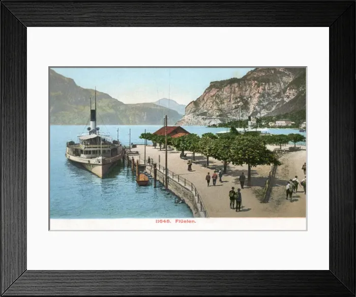 Framed Print : Scene at Fluelen, Lake Lucerne, Switzerland Framed Print : Scene at Fluelen, Lake Lucerne, Switzerland