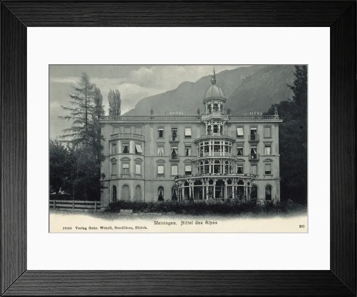 Framed Print : Hotel des Alpes, Meiringen, Switzerland Framed Print : Hotel des Alpes, Meiringen, Switzerland