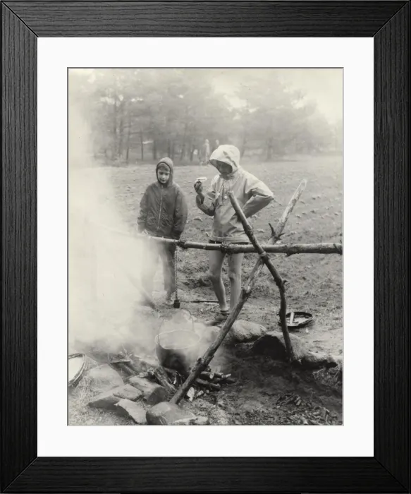 Framed Print : German boy scouts at camp Framed Print : German boy scouts at camp