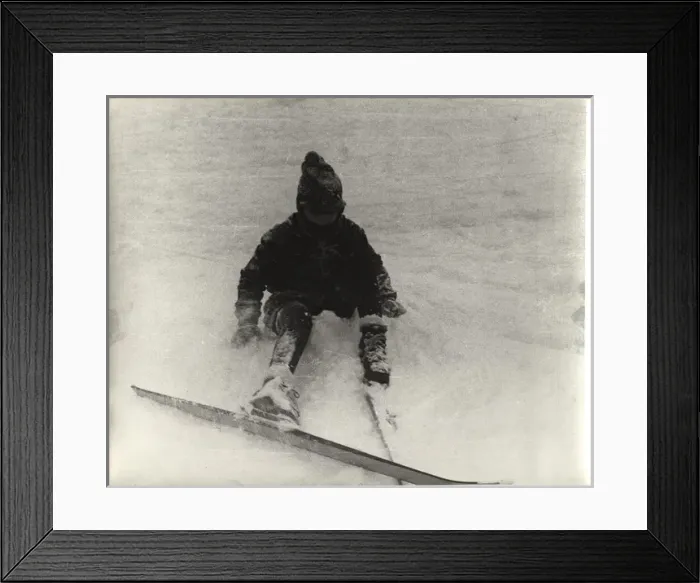 Framed Print : German boy scout learning to ski Framed Print : German boy scout learning to ski