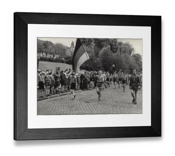Framed Print : German boy scouts on parade Framed Print : German boy scouts on parade