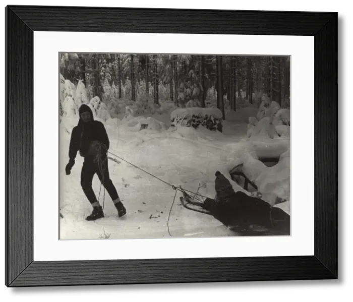 Framed Print : German boy scout on First Aid exercise Framed Print : German boy scout on First Aid exercise