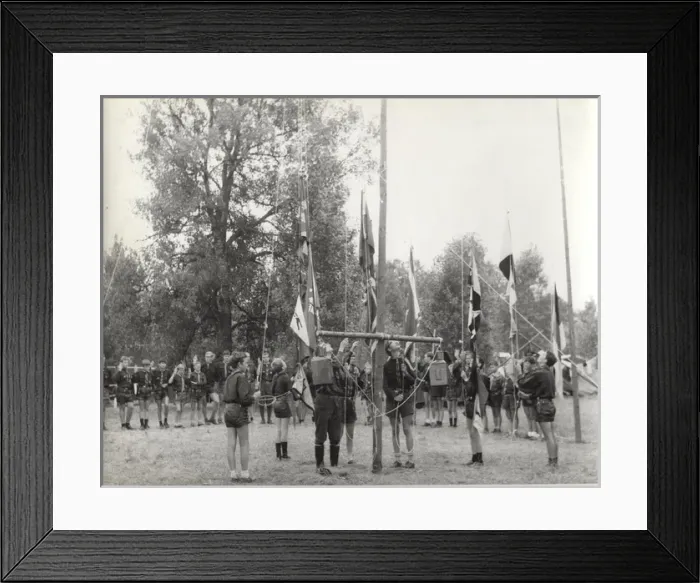 Framed Print : German boy scouts at camp, Forchheim, Germany Framed Print : German boy scouts at camp, Forchheim, Germany