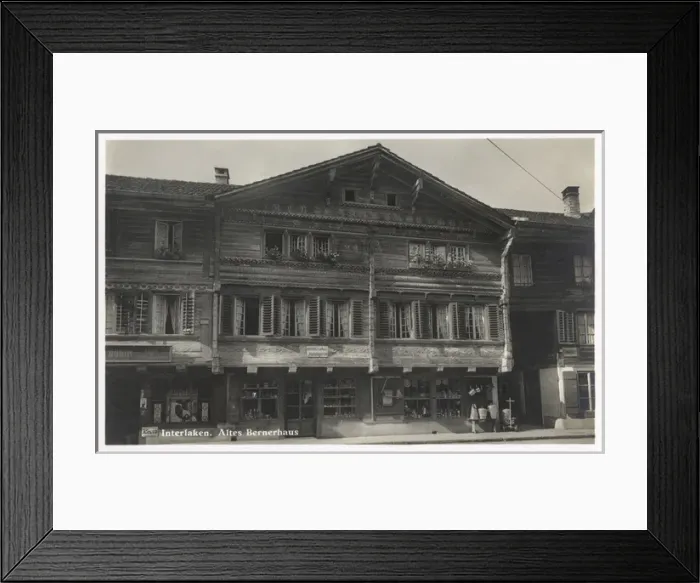 Framed Print : Altes Bernerhaus, Interlaken, Berne, Switzerland Framed Print : Altes Bernerhaus, Interlaken, Berne, Switzerland