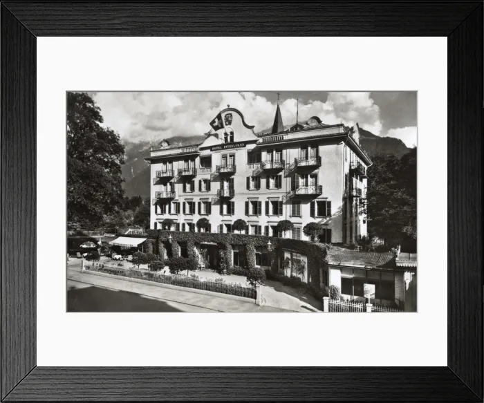 Framed Print : Hotel Interlaken, Interlaken, Berne, Switzerland Framed Print : Hotel Interlaken, Interlaken, Berne, Switzerland