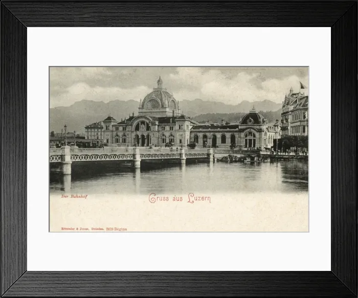 Framed Print : Railway station building, Lucerne, Switzerland Framed Print : Railway station building, Lucerne, Switzerland