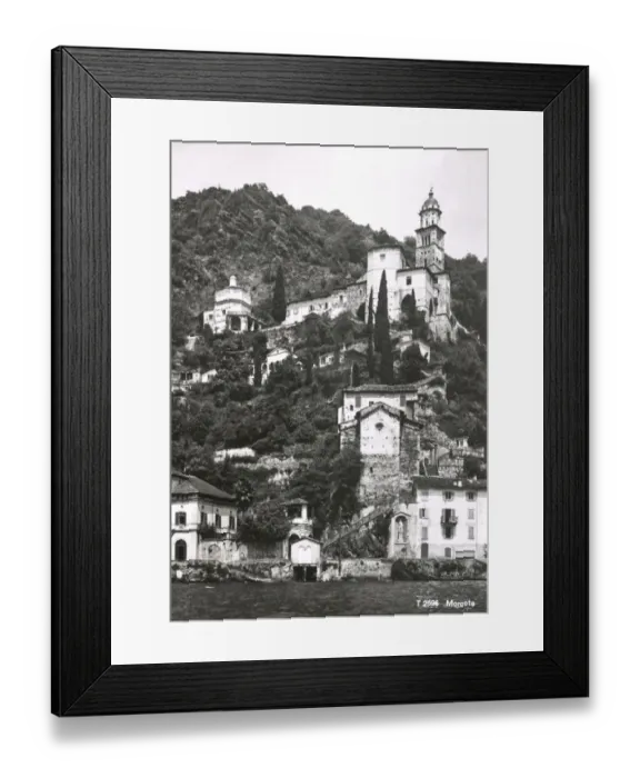 Framed Print : View of Morcote on Lake Lugano, Switzerland Framed Print : View of Morcote on Lake Lugano, Switzerland
