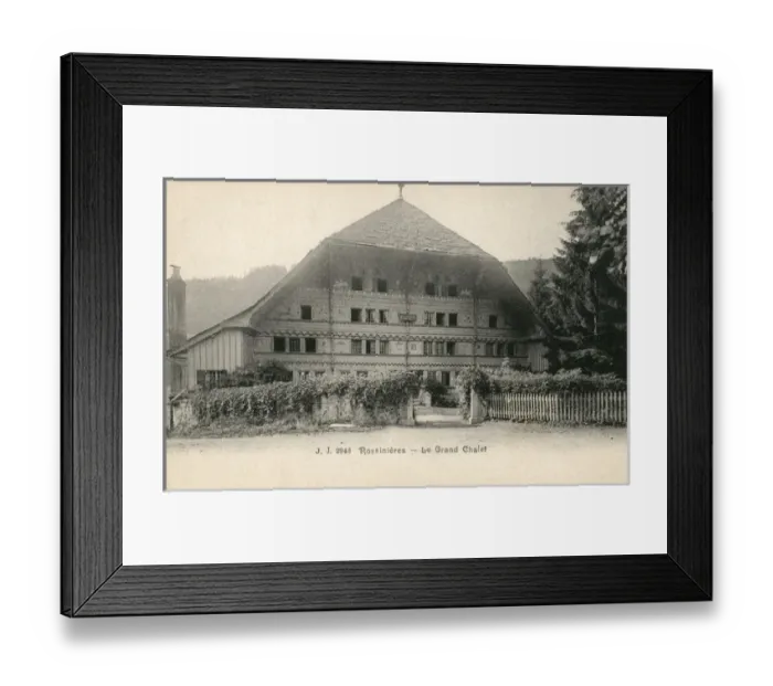 Framed Print : Grand Chalet, Rossiniere, Vaud, Switzerland Framed Print : Grand Chalet, Rossiniere, Vaud, Switzerland