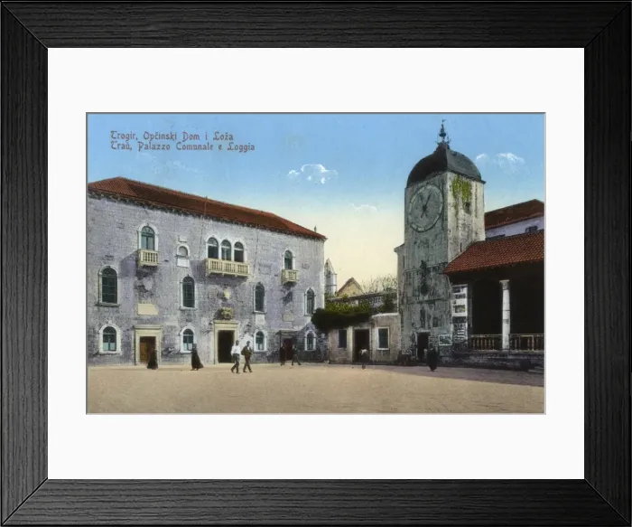 Framed Print : Town Hall and Loggia, Trau (Trogir), Croatia