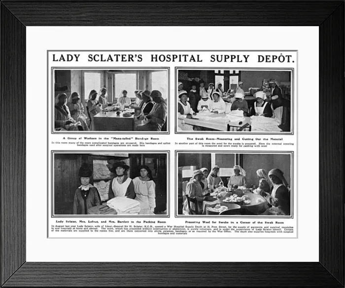 Framed Print : Lady Sclaters Hospital Supply Depot, WW1 Framed Print : Lady Sclaters Hospital Supply Depot, WW1
