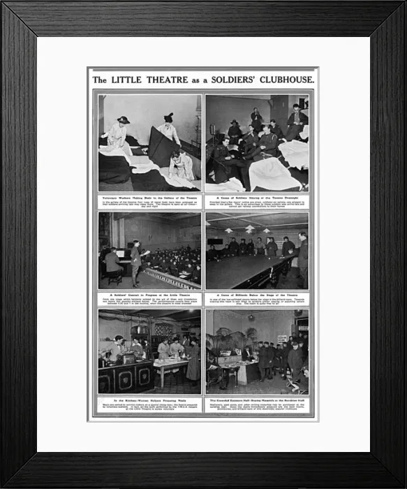 Framed Print : The Little Theatre as a soldiers clubhouse, WW1 Framed Print : The Little Theatre as a soldiers clubhouse, WW1
