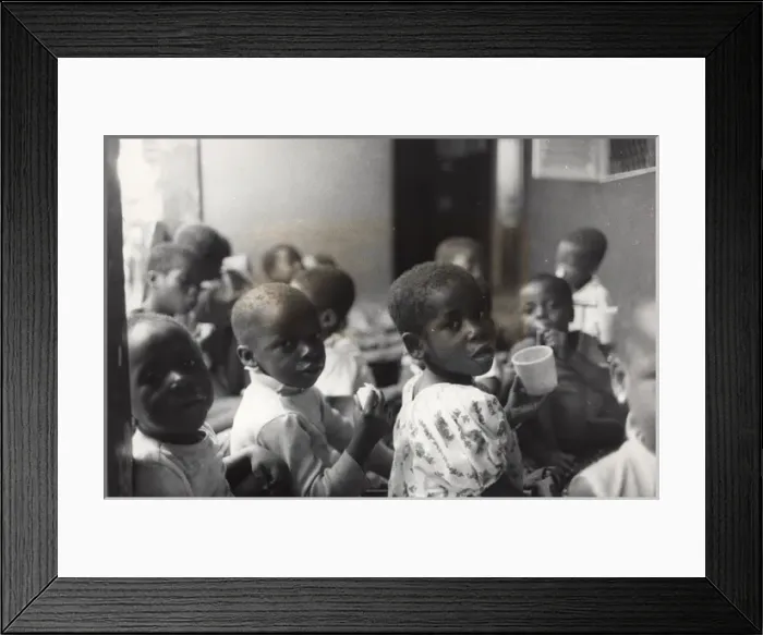 Framed Print : Children with food and drink, Ghana, West Africa Framed Print : Children with food and drink, Ghana, West Africa