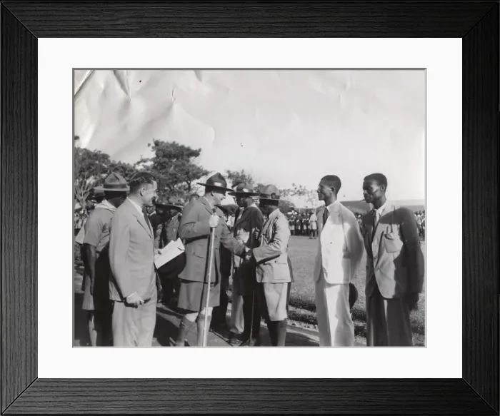 Framed Print : Commissioner Jack Stapleton in Ghana, West Africa Framed Print : Commissioner Jack Stapleton in Ghana, West Africa