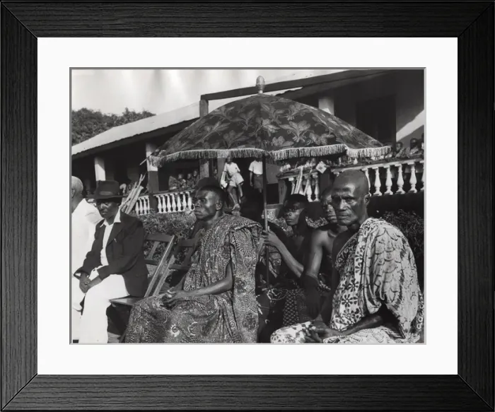 Framed Print : Local Chief watching scouting rally, Ghana, West Africa Framed Print : Local Chief watching scouting rally, Ghana, West Africa
