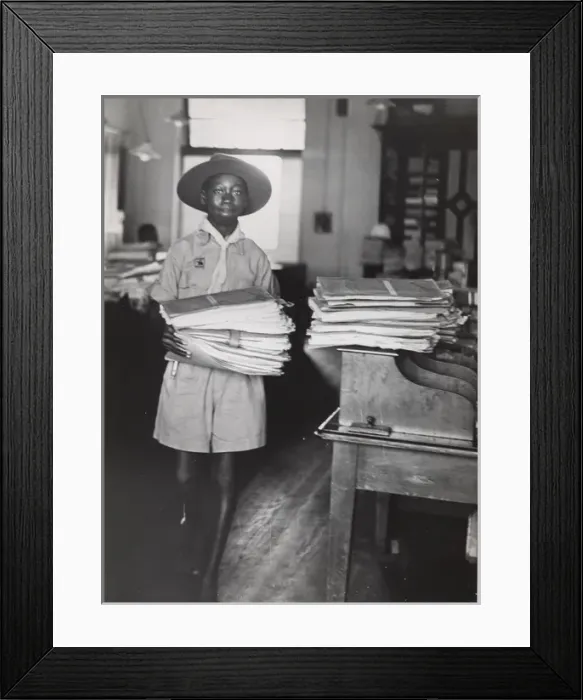 Framed Print : Scout helping in Post Office, Accra, Ghana, West Africa Framed Print : Scout helping in Post Office, Accra, Ghana, West Africa