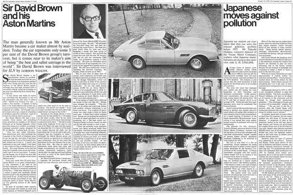 Sir David Brown and his Aston Martins