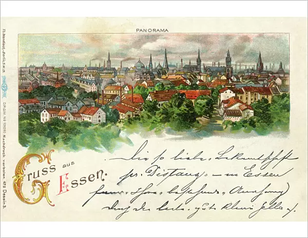 Greetings postcard from Essen, Germany