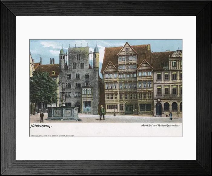 Framed Print : Historic buildings in Hildesheim, Germany Framed Print : Historic buildings in Hildesheim, Germany