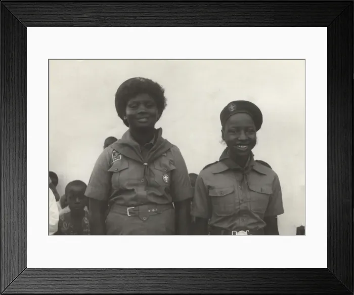 Framed Print : Two girl scouts, Gambia, West Africa Framed Print : Two girl scouts, Gambia, West Africa