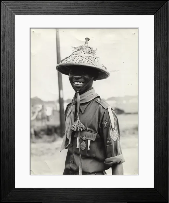 Framed Print : Gambian scout at World Jamboree, Warwickshire Framed Print : Gambian scout at World Jamboree, Warwickshire