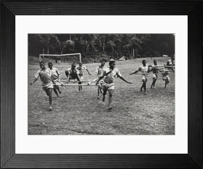 Framed Print : Scouts on an outdoor activity, Gambia, West Africa Framed Print : Scouts on an outdoor activity, Gambia, West Africa