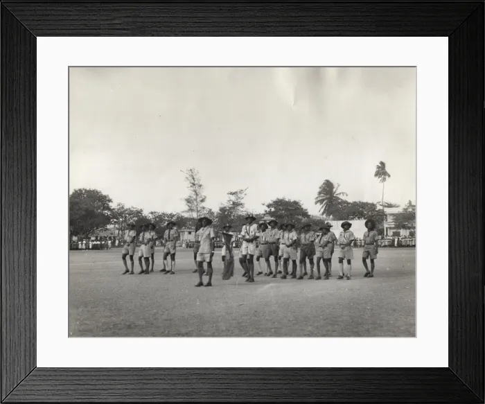 Framed Print : Scouts on Coronation parade, Bathurst, Gambia, West Africa Framed Print : Scouts on Coronation parade, Bathurst, Gambia, West Africa