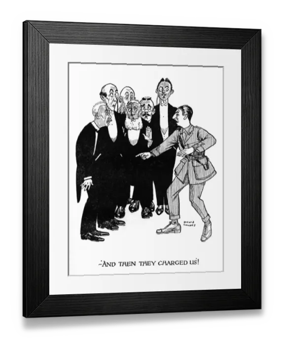 Framed Print : And Then They Charged Us by Denis Cowles, WW1 cartoon Framed Print : And Then They Charged Us by Denis Cowles, WW1 cartoon