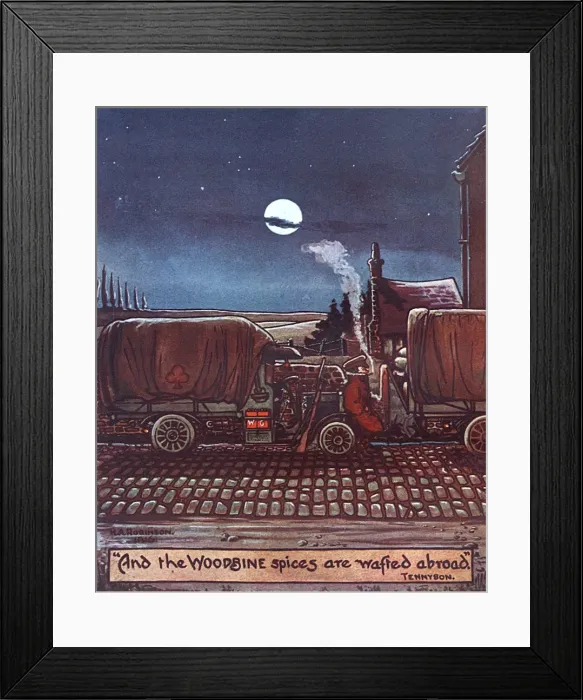Framed Print : Army supply trucks, WW1