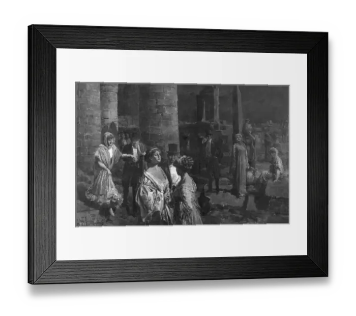 Framed Print : Upper class ladies and gentlemen in evening dress Framed Print : Upper class ladies and gentlemen in evening dress