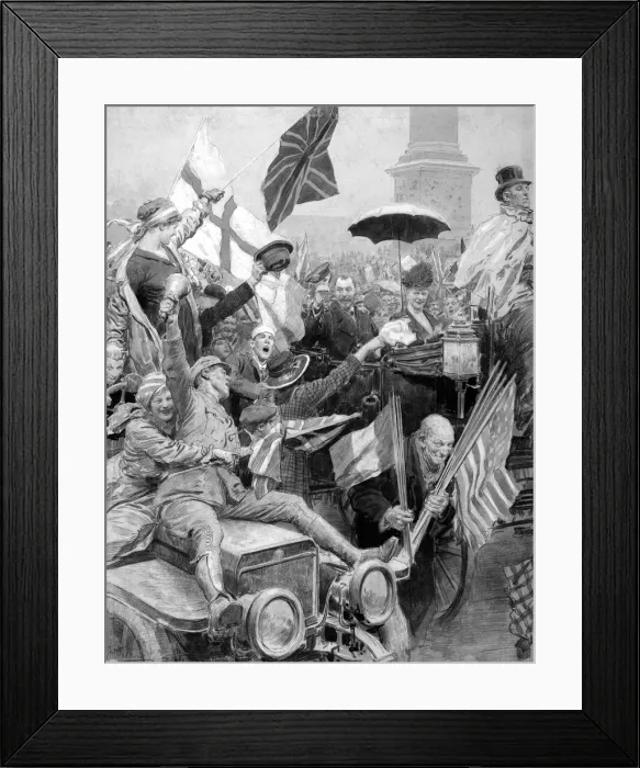 Framed Print : George V and Queen Mary, end of WW1 Framed Print : George V and Queen Mary, end of WW1