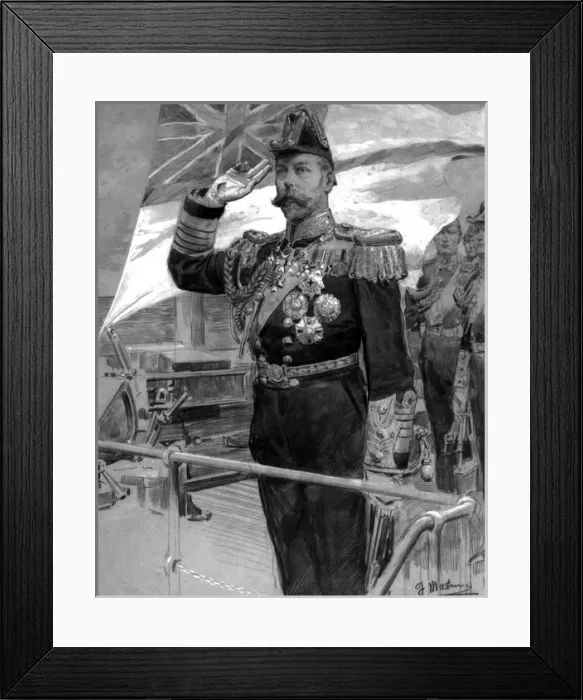 Framed Print : King George V saluting on a boat Framed Print : King George V saluting on a boat