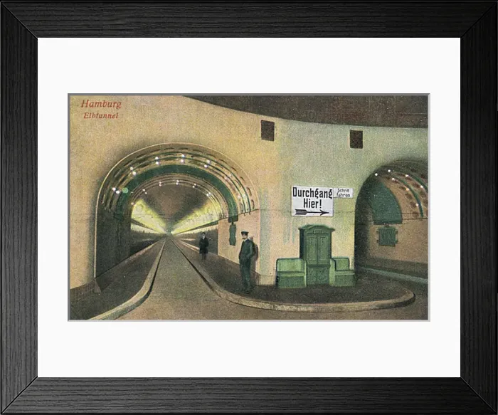 Framed Print : Tunnel under the Elbe, Hamburg, Germany Framed Print : Tunnel under the Elbe, Hamburg, Germany