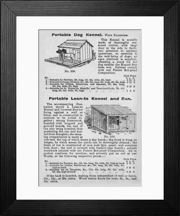 Framed Print : Dog kennels Framed Print : Dog kennels
