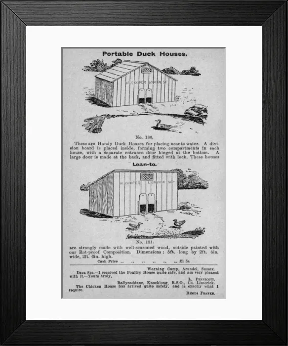 Framed Print : Duck houses Framed Print : Duck houses