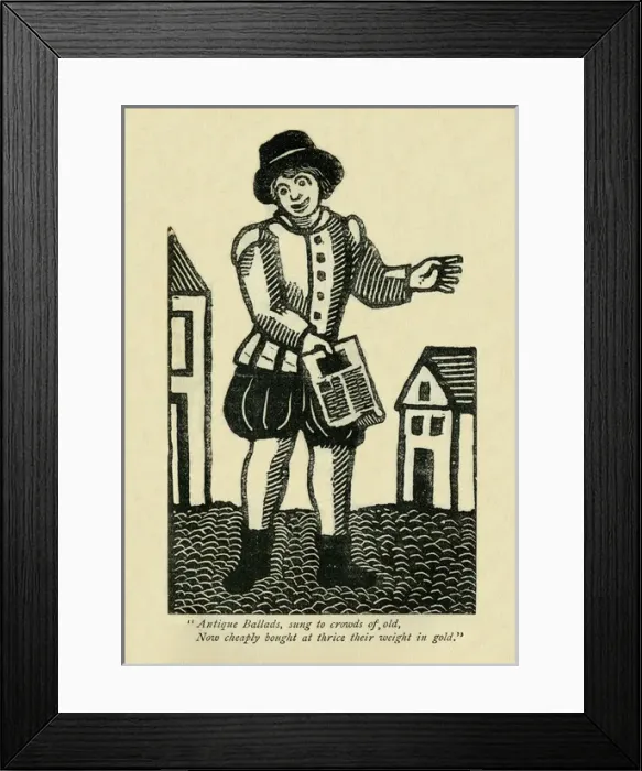 Framed Print : Balladier. Antique balladsnow cheaply bought at twice their weight in gold Framed Print : Balladier. Antique balladsnow cheaply bought at twice their weight in gold