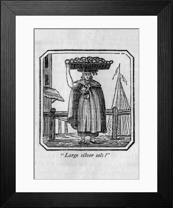 Framed Print : Fish seller (eels)