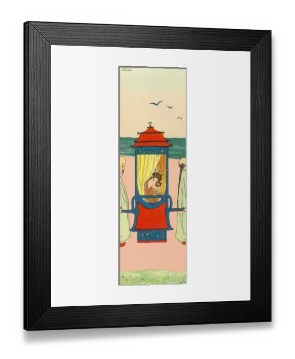 Framed Print : Geisha in her sedan chair Framed Print : Geisha in her sedan chair