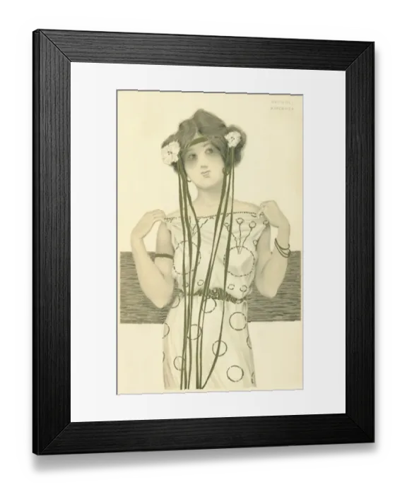 Framed Print : Girl with ribbons in her hair Framed Print : Girl with ribbons in her hair
