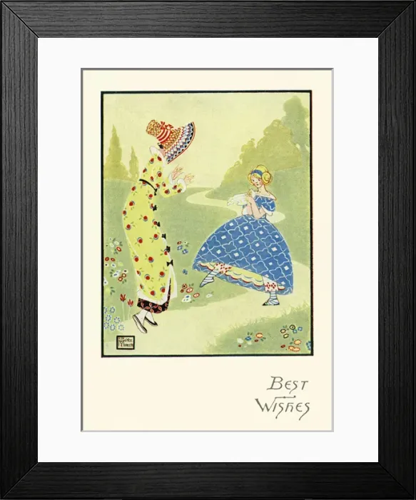 Framed Print : Girls on a country path Framed Print : Girls on a country path