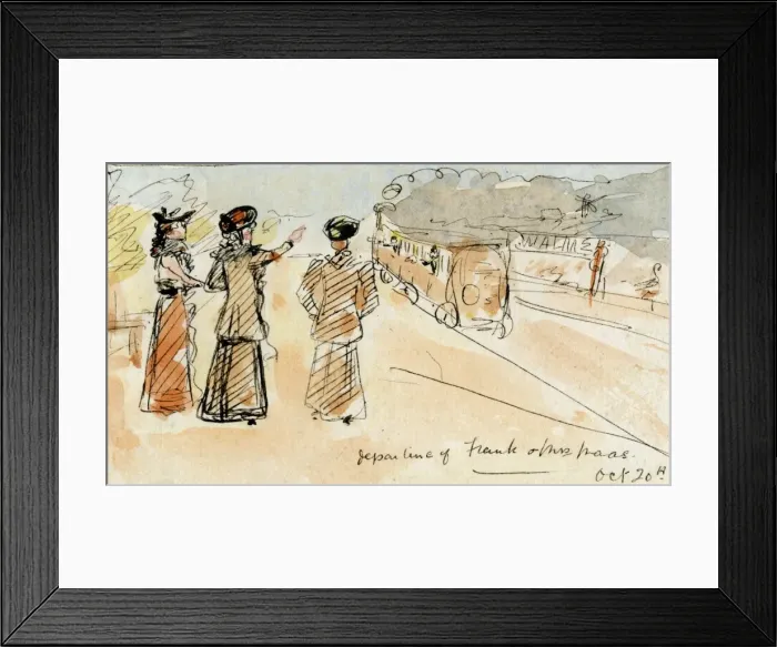 Framed Print : Departure of Frank & Mrs Ms Framed Print : Departure of Frank & Mrs Ms