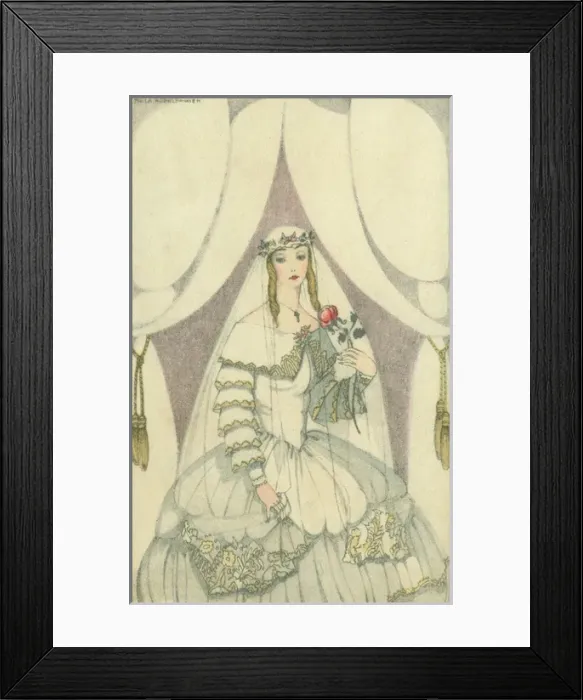 Framed Print : Bride with a red rose Framed Print : Bride with a red rose