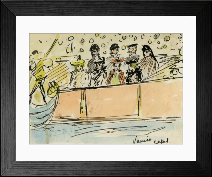 Framed Print : Venice. Ink and watercolour sketch by Florence Hardy, sister of poster artist Dudley Hardy Framed Print : Venice. Ink and watercolour sketch by Florence Hardy, sister of poster artist Dudley Hardy