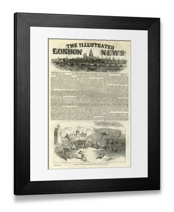 Framed Print : Illustrated London News cover, 12th July 1845 Framed Print : Illustrated London News cover, 12th July 1845