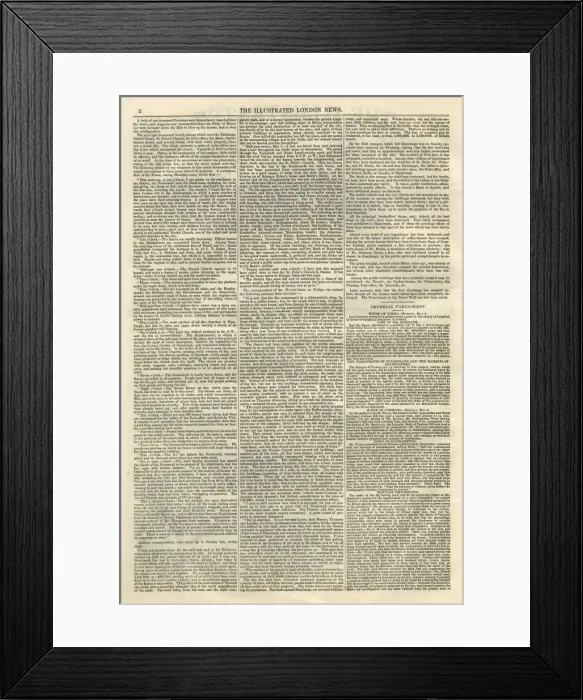 Framed Print : Illustrated London News page 2, 14th May 1842 Framed Print : Illustrated London News page 2, 14th May 1842