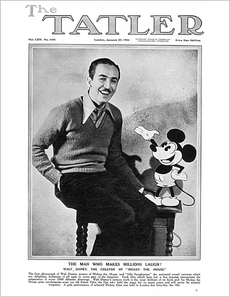 Tatler cover featuring Walt Disney, 1930