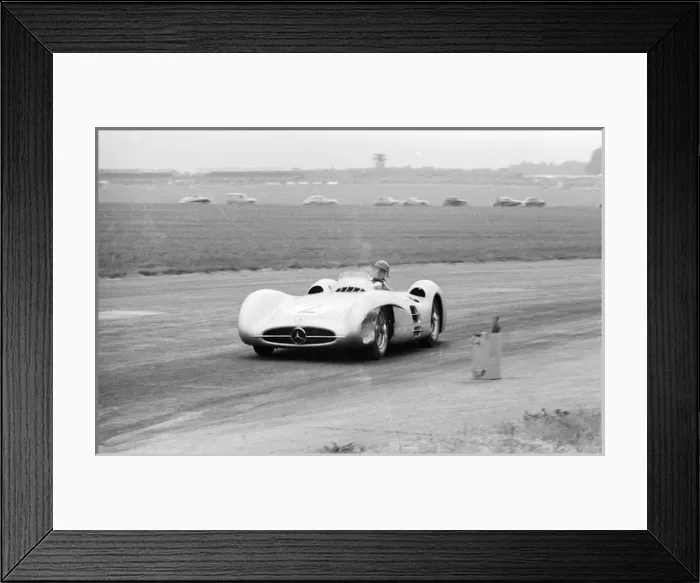 Framed Print : Kling in Mercedes, Silverstone, England Framed Print : Kling in Mercedes, Silverstone, England