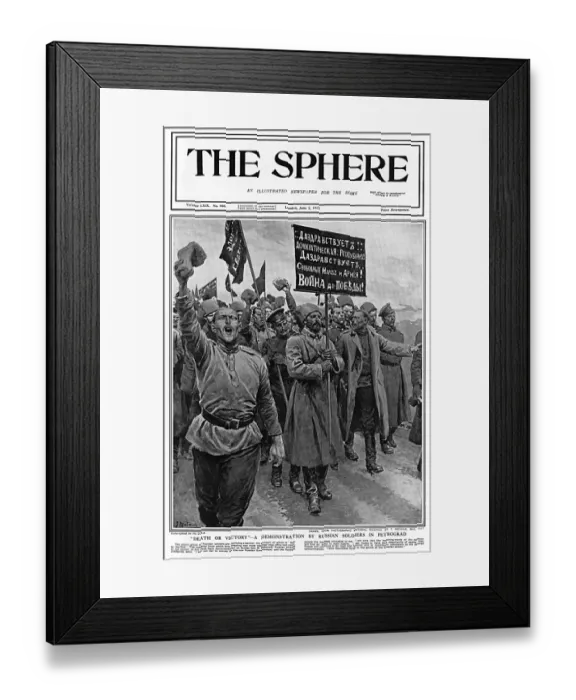 Framed Print : Russian Soldiers demonstrate in Petrograd Framed Print : Russian Soldiers demonstrate in Petrograd