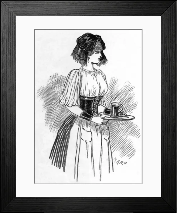Framed Print : A waitress in one of the Eiffel Tower restaurants Framed Print : A waitress in one of the Eiffel Tower restaurants