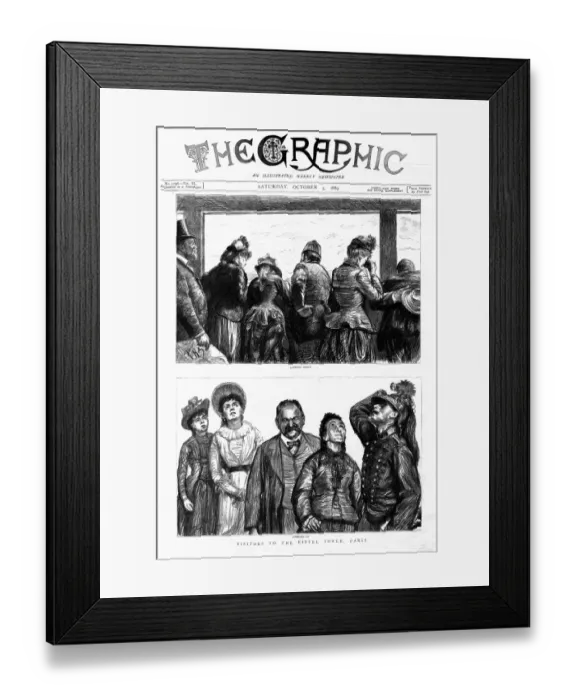Framed Print : Graphic front cover - Visitors to the Eiffel Tower Framed Print : Graphic front cover - Visitors to the Eiffel Tower